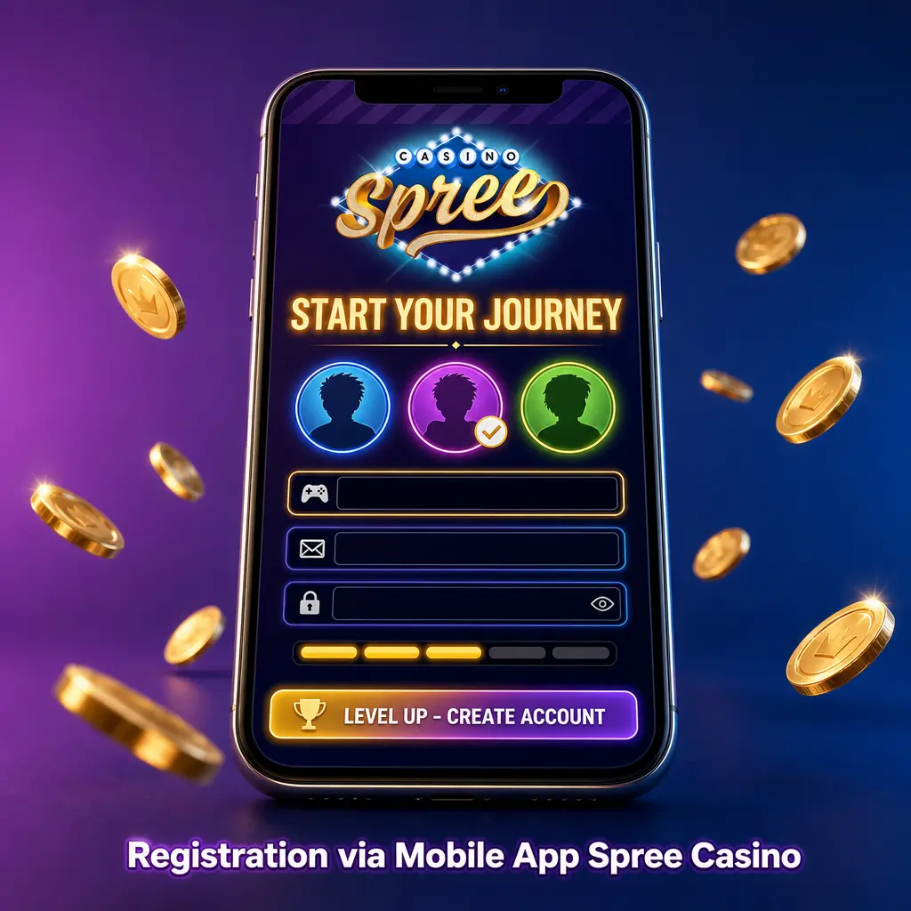 Registration via Mobile App Spree Casino